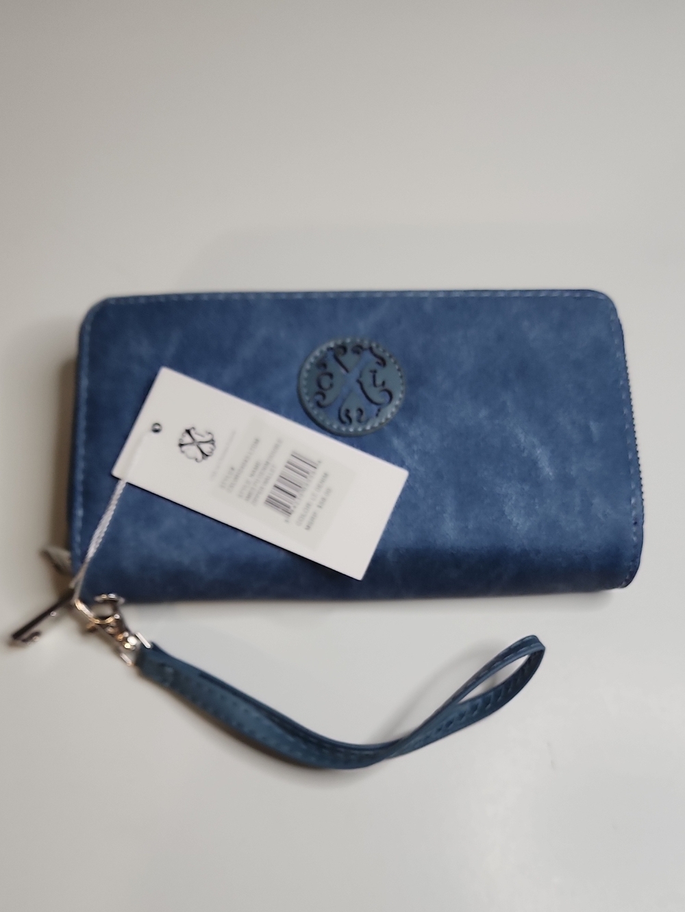 ⭐️NWT CXL by Christian Lacroix AMES PU Denim Double Zipper Wallet⭐️